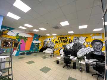 Роспись стен в офисе webpay от ИП Пахомчик К В